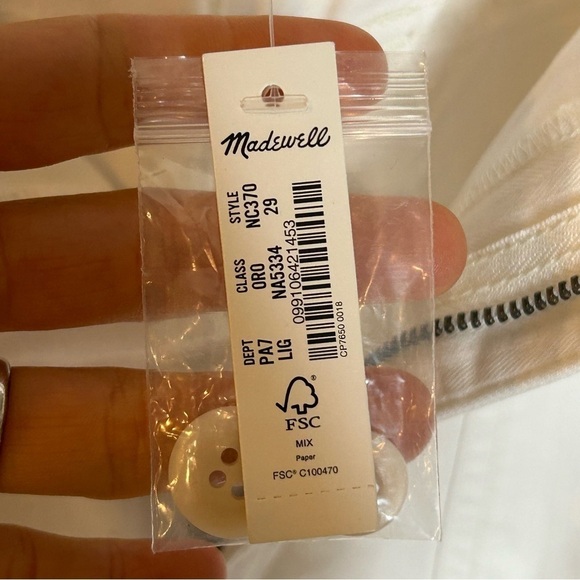 NWT Madewell The Curvy Perfect Vintage Straight Workwear Pants Size 29 - Picture 11 of 13